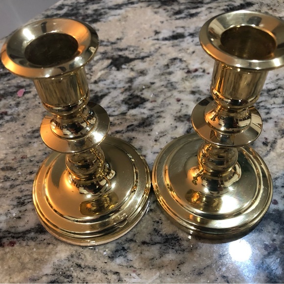 SOLD Lot of 6 Baldwin Brass Candlestick holders, 3 heights, excellent condition - Picture 6 of 11